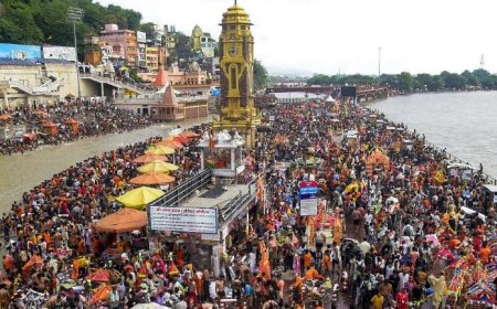 हरिद्वार में कांवड़ यात्रा को लेकर उमड़ा आस्था का सैलाब