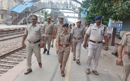 स्वतंत्रता दिवस के मद्देनजर दादरी रेलवे स्टेशन पर चला सघन सुरक्षा चेकिंग अभियान