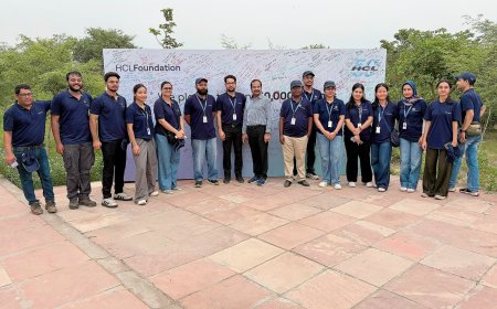 HCLFoundation ने 50वीं वर्षगांठ पर ग्रेटर नोएडा वेस्ट में चलाया मेगा वृक्षारोपण अभियान 800 प्रतिभागियों ने लिया हिस्सा, 2,400 से अधिक देशज पौधों का किया गया रोपण