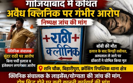 गाजियाबाद में कथित अवैध क्लिनिक पर गंभीर आरोप, निष्पक्ष जांच की मांग