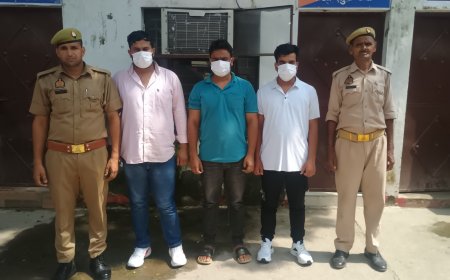 थाना दनकौर पुलिस द्वारा 03 वांछित अभियुक्त गिरफ्तार।