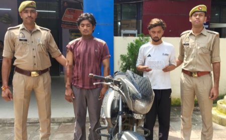 क्रॉसिंग रिपब्लिक पुलिस की बड़ी कार्रवाई, वाहन चोरी और स्नैचिंग करने वाले दो आरोपी गिरफ्तार