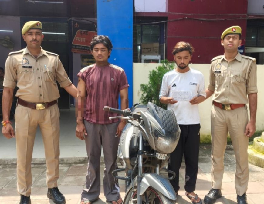क्रॉसिंग रिपब्लिक पुलिस की बड़ी कार्रवाई, वाहन चोरी और स्नैचिंग करने वाले दो आरोपी गिरफ्तार