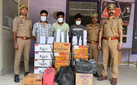 अवैध शराब बेचने वाले तीन आरोपी गिरफ्तार, करीब डेढ़ लाख की शराब बरामद