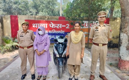 थाना फेस-2 पुलिस द्वारा नवजात शिशु को 08 घंटे के अंदर सकुशल बरामद करते हुए अपहरण करने वाली 01 अभियुक्ता गिरफ्तार।