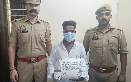 गाजियाबाद: ऑपरेशन प्रहार के तहत गांजा तस्करी करने वाला आरोपी गिरफ्तार, 1 किलो 402 ग्राम गांजा बरामद