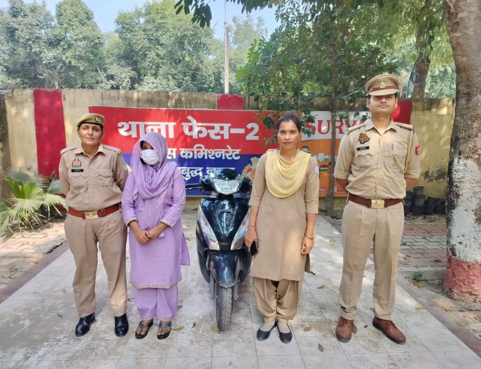 थाना फेस-2 पुलिस द्वारा नवजात शिशु को 08 घंटे के अंदर सकुशल बरामद करते हुए अपहरण करने वाली 01 अभियुक्ता गिरफ्तार।