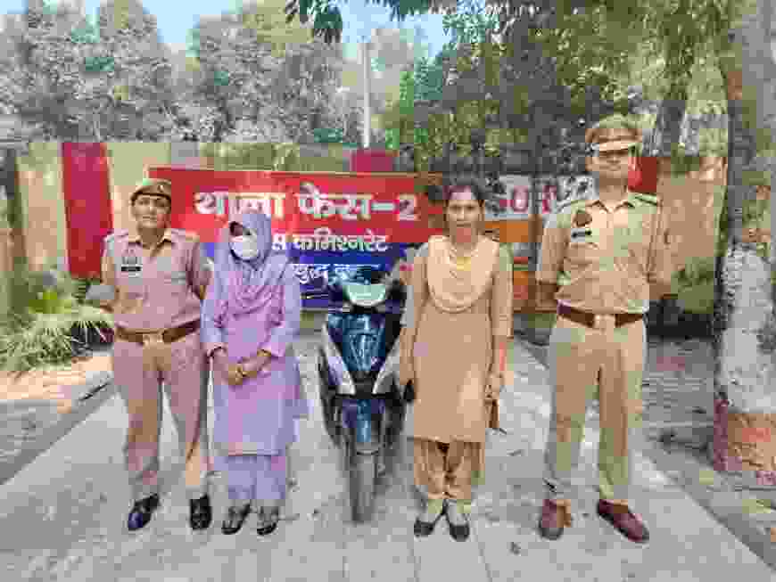 थाना फेस-2 पुलिस द्वारा नवजात शिशु को 08 घंटे के अंदर सकुशल बरामद करते हुए अपहरण करने वाली 01 अभियुक्ता गिरफ्तार।
