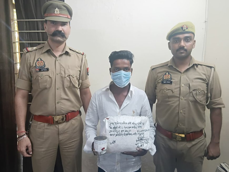 गाजियाबाद: ऑपरेशन प्रहार के तहत गांजा तस्करी करने वाला आरोपी गिरफ्तार, 1 किलो 402 ग्राम गांजा बरामद